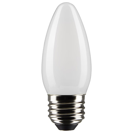 Satco 5.5 Watt B11 LED Lamp, Frost, Medium Base, 90 CRI, 4000K, 120 Volts S21293